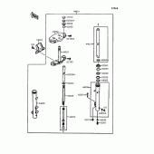 Схема вузла: Вилка передньої осі для Kawasaki EN400 Vulcan 400