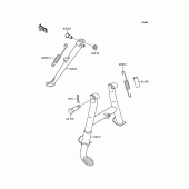 Схема узла: Подставка для Kawasaki BJ250 Estrella