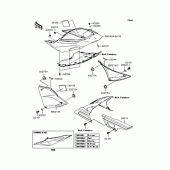 Схема вузла: Задні бічні обтічники & Захист ланцюга для Kawasaki ZR750 Z750