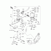 Схема вузла: Передній гальмівний циліндр для Kawasaki ZX600 Ninja ZX-6R