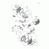 Схема узла: Поворотники для Kawasaki ZX400 Z400FII