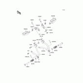 Схема узла: Подножки для Kawasaki KL250 KLR250