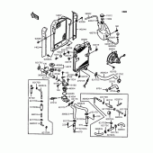 Схема вузла: Радіатор для Kawasaki EN400 Vulcan 400