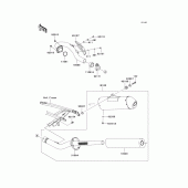 Схема узла: Выхлопная система (s) для Kawasaki KX450 KX450F