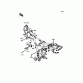 Схема узла: Крепление двигателя для Kawasaki KLE250 Versys-X 250 ABS