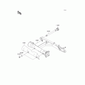 Схема вузла: Задній важіль (Маятник) для Kawasaki VN1600 VN1600 Mean Streak
