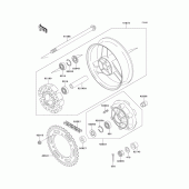 Схема узла: Заднее колесо & Приводная цепь для Kawasaki ZX1100 GPZ1100