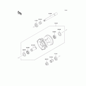Схема вузла: Ступиця переднього колеса для Kawasaki KX125