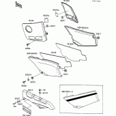 Схема вузла: Side cover/chain cover(1/2)(zx600-c2/c3) для Kawasaki ZX600 GPX600R