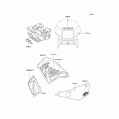 Схема вузла: Decals(green)(a16) для Kawasaki KL650 KLR650