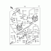 Схема узла: Карбюратор для Kawasaki KLE250 Anhelo