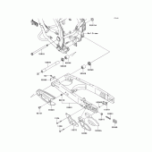Схема вузла: Задній важіль (маятник) для Kawasaki KLX140 KLX140L