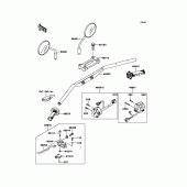 Схема узла: Руль & Пульт управления рулевой для Kawasaki KLX250 KLX250