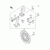 Схема вузла: Переднє гальмо для Kawasaki BJ250 Estrella RS