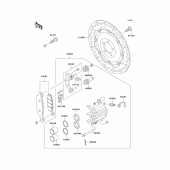 Схема вузла: Переднє гальмо для Kawasaki EJ650 W650