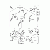 Схема вузла: Замок запалювання для Kawasaki BJ250 Estrella