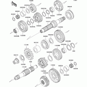 Схема узла: Трансмиссия для Kawasaki EJ800 W800
