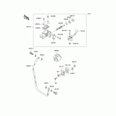 Схема вузла: Передній гальмівний циліндр для Kawasaki KX125
