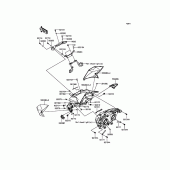Схема узла: Облицовочные элементы для Kawasaki ZR800 Z800 ABS