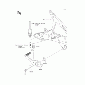 Схема узла: Brake pedal/torque link для Kawasaki EX650 Ninja 650