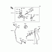 Схема узла: Передний тормозной цилиндр для Kawasaki KX125