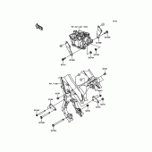 Схема узла: Крепление двигателя для Kawasaki KX250/ KX252 KX250F