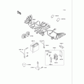 Схема вузла: Електроустаткування для Kawasaki VN750 Vulcan 750