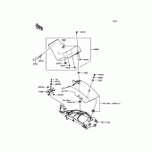 Схема узла: Сиденье для Kawasaki EN650 Vulcan S