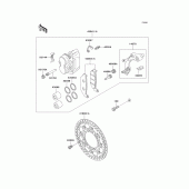 Схема узла: Передний тормоз для Kawasaki KLX250 KLX250R