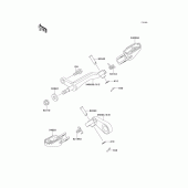 Схема вузла: Підніжки для Kawasaki KLX650 KLX650