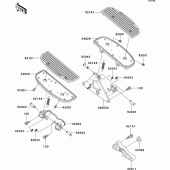 Схема вузла: Підніжки для Kawasaki VN1500 VN1500 Drifter