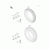 Схема вузла: Шини для Kawasaki ZR750 Z750