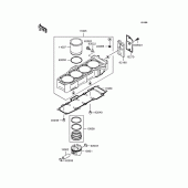 Схема узла: Цилиндр & Поршень (s) для Kawasaki ZX750 Ninja ZX-7R