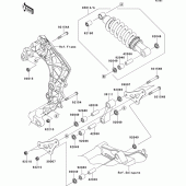 Схема узла: Подвеска/задний амортизатор для Kawasaki ZX1000 Ninja 1000 ABS