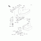 Схема вузла: Сидіння для Kawasaki BJ250 Estrella Custom