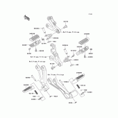 Схема узла: Подножки для Kawasaki ZX600 Ninja ZX-6