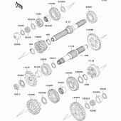 Схема узла: Трансмиссия для Kawasaki ZR1200 ZRX1200