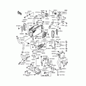 Схема вузла: Радіатор для Kawasaki ZR400 ZRX-II