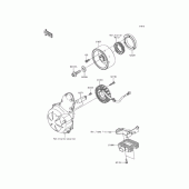 Схема вузла: Генератор та РР для Kawasaki EX400 Ninja 400R ABS