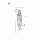 Схема узла: Амортизатор задний для Kawasaki KL250 KLR250