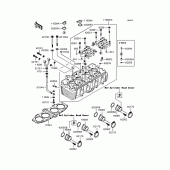 Схема вузла: Головка циліндра для Kawasaki ZR400 ZRX-II