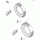 Схема вузла: Шина для Kawasaki EX500 GPZ500