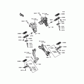 Схема узла: Подножки для Kawasaki EX650 Ninja 650 ABS