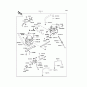 Схема узла: Карбюратор(1/2) для Kawasaki EL250 Eliminator 250