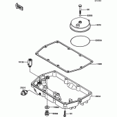 Схема узла: Масляный поддон для Kawasaki EN500 Vulcan 500