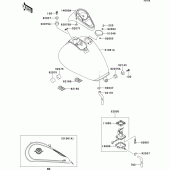Схема узла: Топливный бак для Kawasaki VN1500 VN1500 Drifter