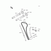 Схема узла: Распредвал & Цепь ГРМ & Натяжитель для Kawasaki EX650 Ninja 650