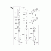 Схема вузла: Вилка передньої осі для Kawasaki ZR750 ZR-7