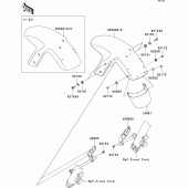 Схема узла: Переднее крыло для Kawasaki EX650 Ninja 650 ABS