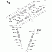 Схема узла: Клапан(ы)(1/2) для Kawasaki ZX1100 ZZ-R1100